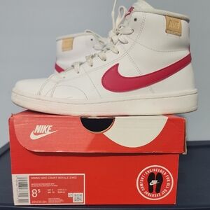 Nike Court Royale 2 Mid White and Pink